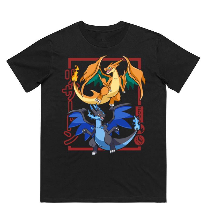 Women Fashion Evolution - Pokémon Glurak Evolutions-Print T-Shirt für Männer