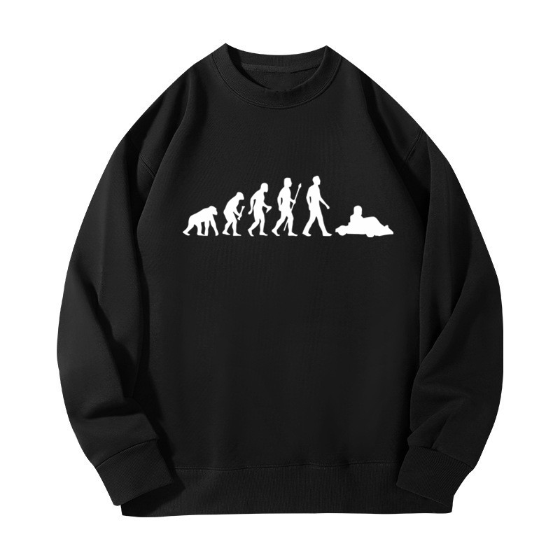 Women Fashion Evolution - Evolution Go Kart Racing Bedrucktes Sweatshirt