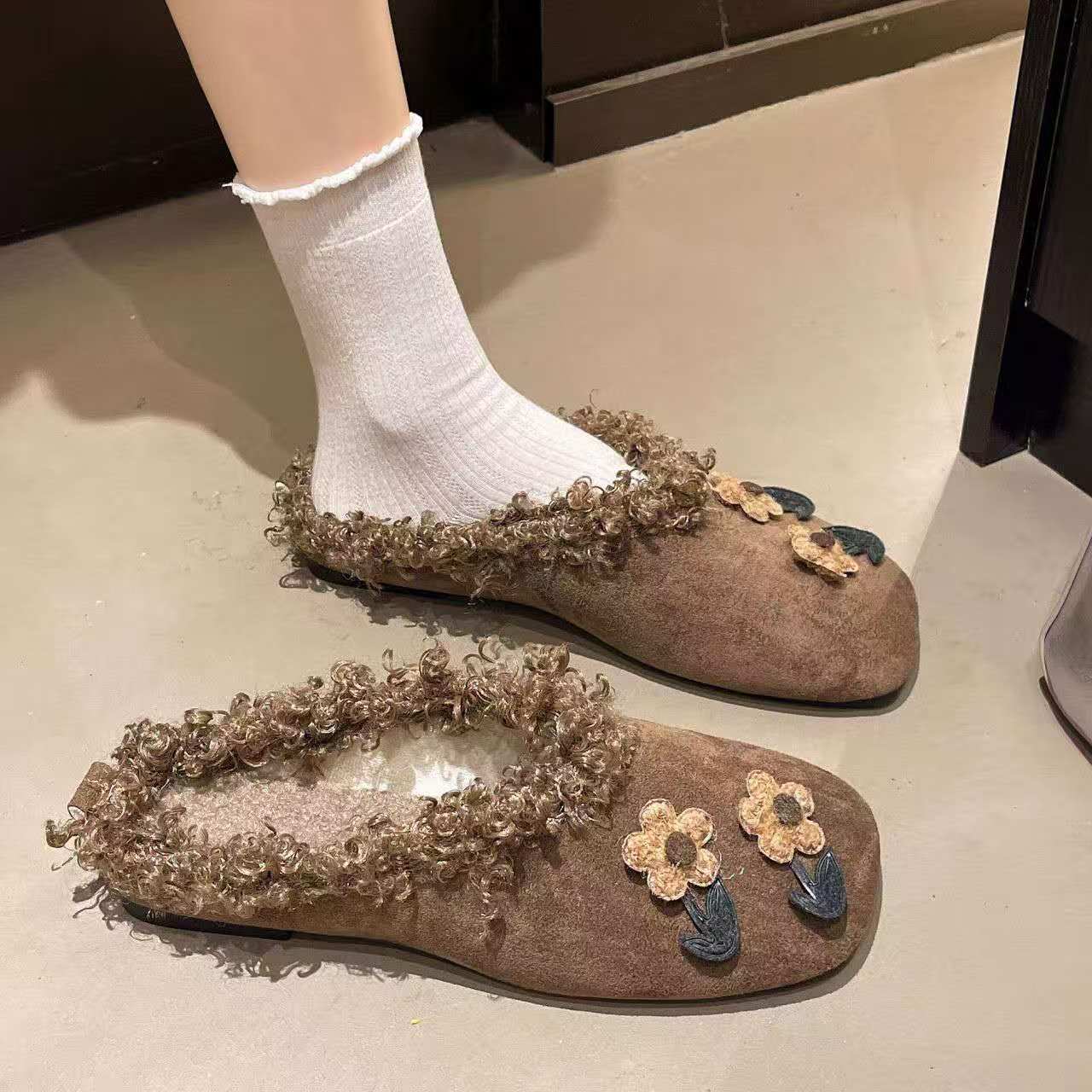 Women'S Fashion Winter 2026 - 2026 Flache Plüschhausschuhe für Herbst und