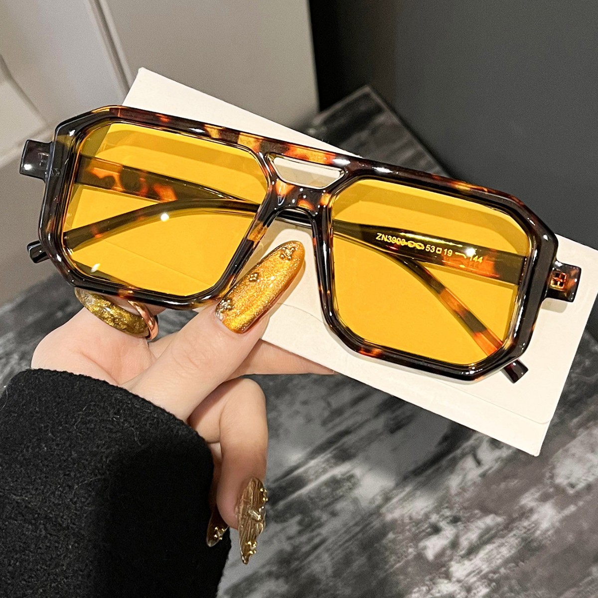 Women'S Fashion Eyewear - Neue Retro Quadratische Doppelbalken-Sonnenbrille für Männer