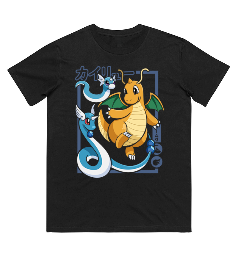 Women Fashion Evolution - Pokémon Dratini Evolution bedrucktes T-Shirt aus