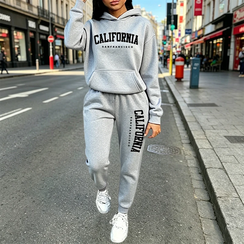 Women'S Fashion Winter 2026 - Urban Casual Mode Hoodie Jogger Anzug