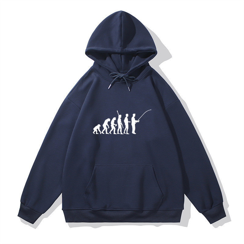 Women Fashion Evolution - Evolution Of Fishing Herren Damen Baumwoll-Hoodies