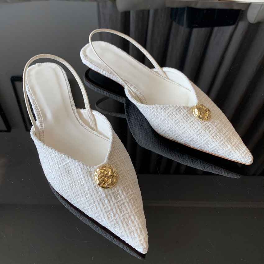 Women'S Fashion Summer 2025 - 2025 Neue Marken-Damensandalen: Modische spitze Slip-On-Schuhe