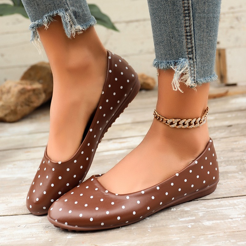 Damen Weiße Polka-Dot Ballerin – Women'S Fashion Loafers Bewertung und Preis