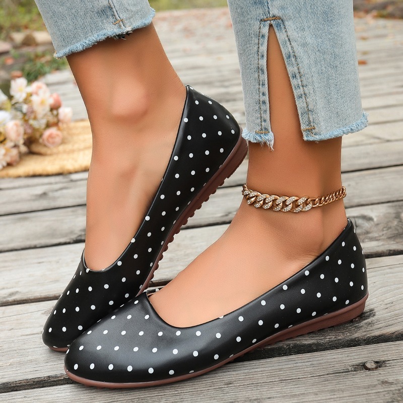 Damen Weiße Polka-Dot Ballerin – Women'S Fashion Loafers Bewertung und Preis