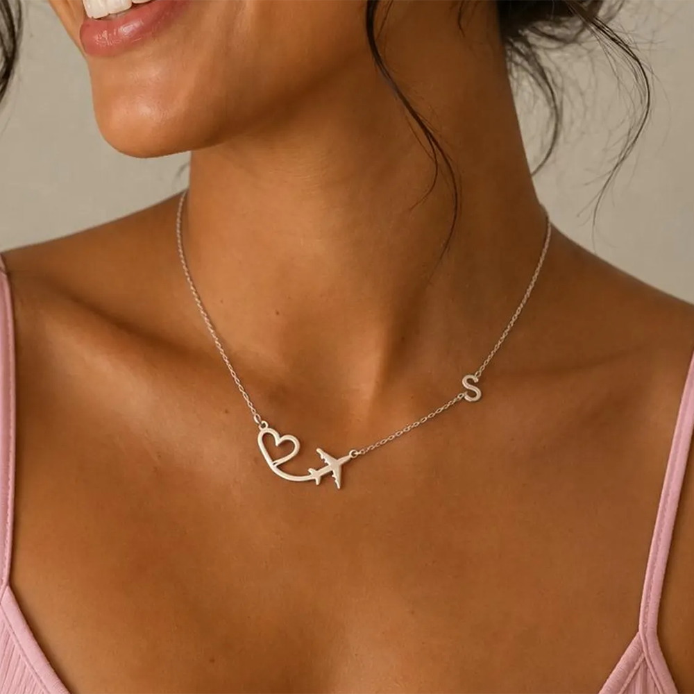 Personalisierte Herz-Flugzeug- – Women Fashion Names Bewertung und Preis