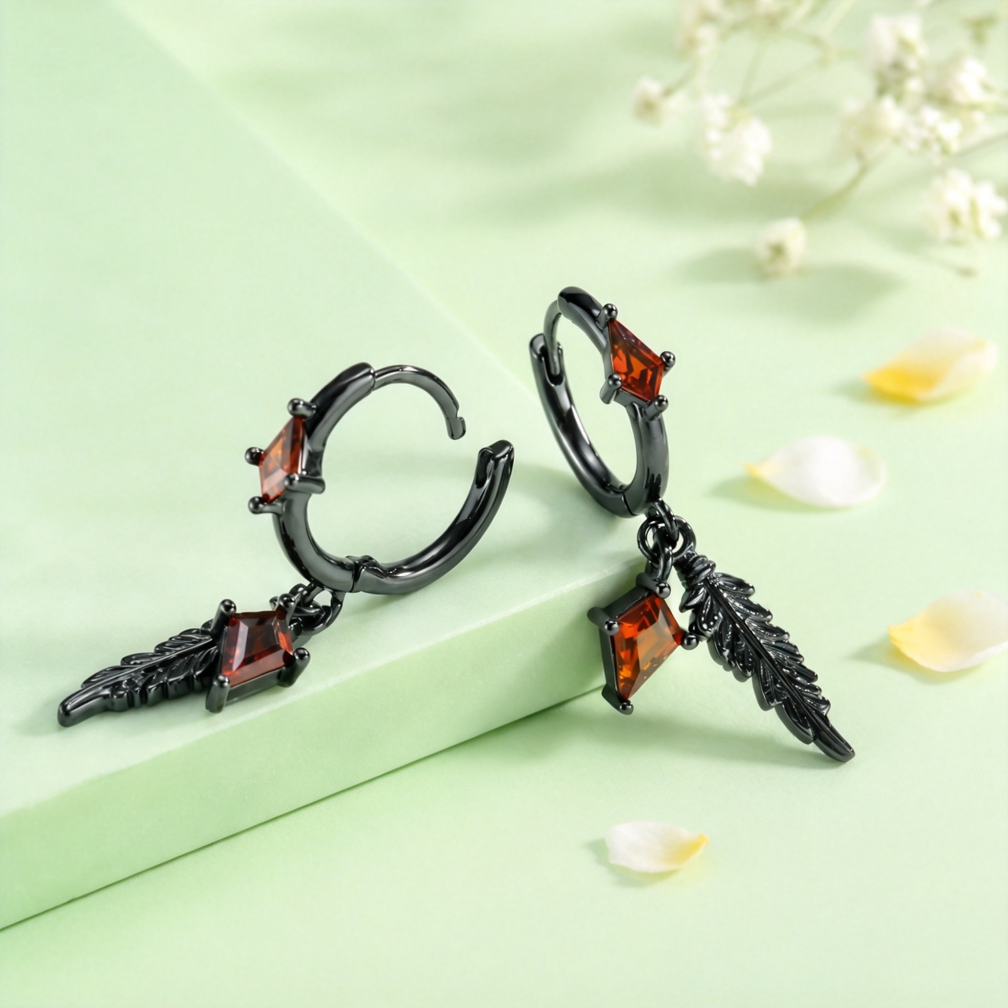 Flügel-Rhombus CZ Hänge-Ohrrin – Women'S Fashion Edgy Bewertung und Preis