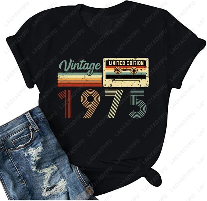 Vintage 1975 T-Shirts für Frau – Women'S Fashion Of The 70S Bewertung und Preis