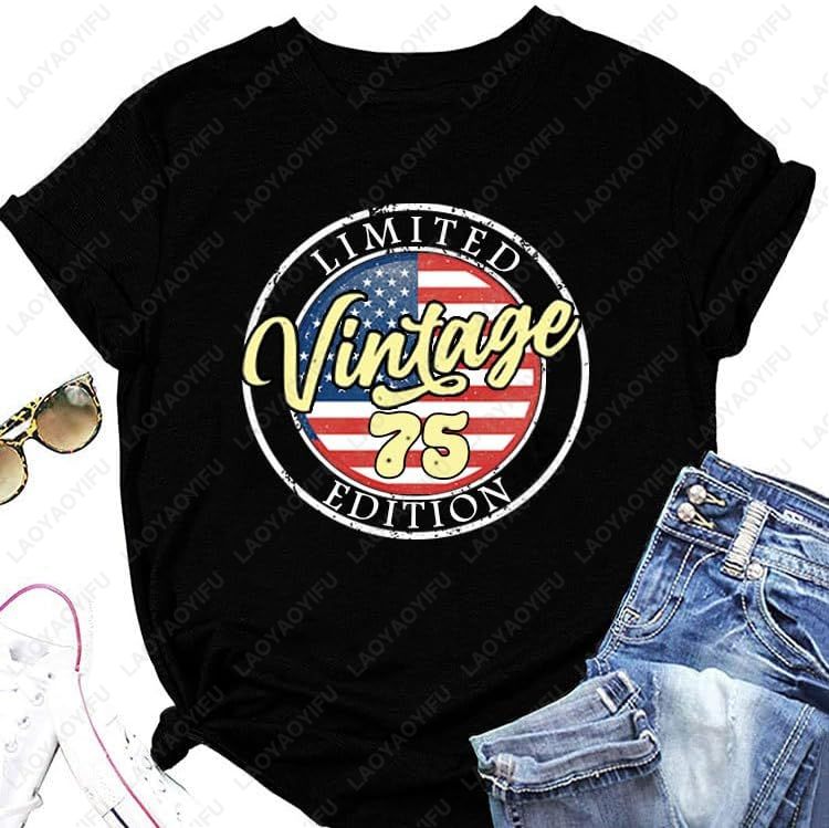 Vintage 1975 T-Shirts für Frau – Women'S Fashion Of The 70S Bewertung und Preis