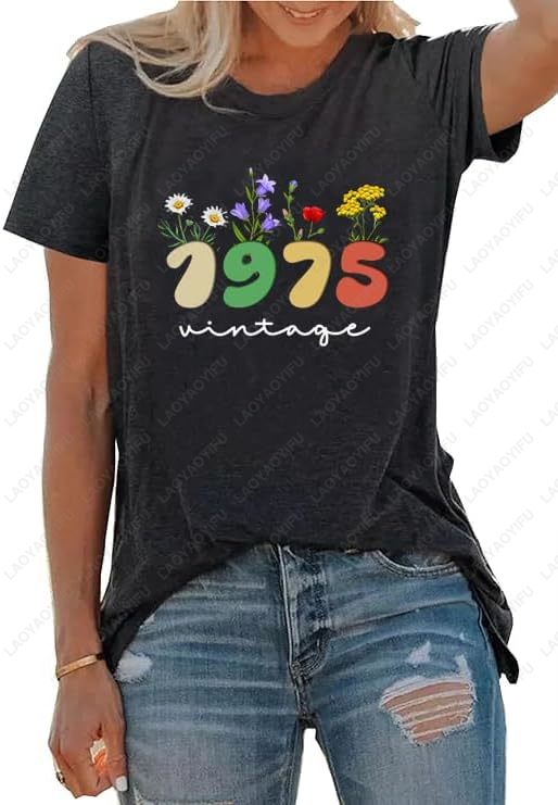 Vintage 1975 T-Shirts für Frau – Women'S Fashion Of The 70S Bewertung und Preis