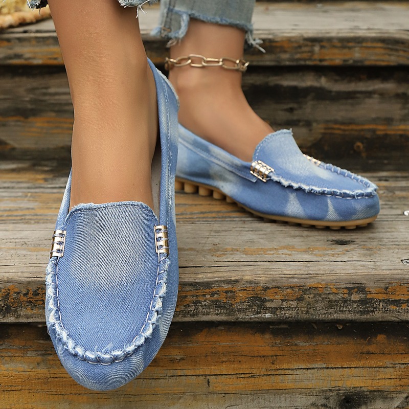 Modische Hellblaue Denim-Mokas – Women'S Fashion Loafers Bewertung und Preis