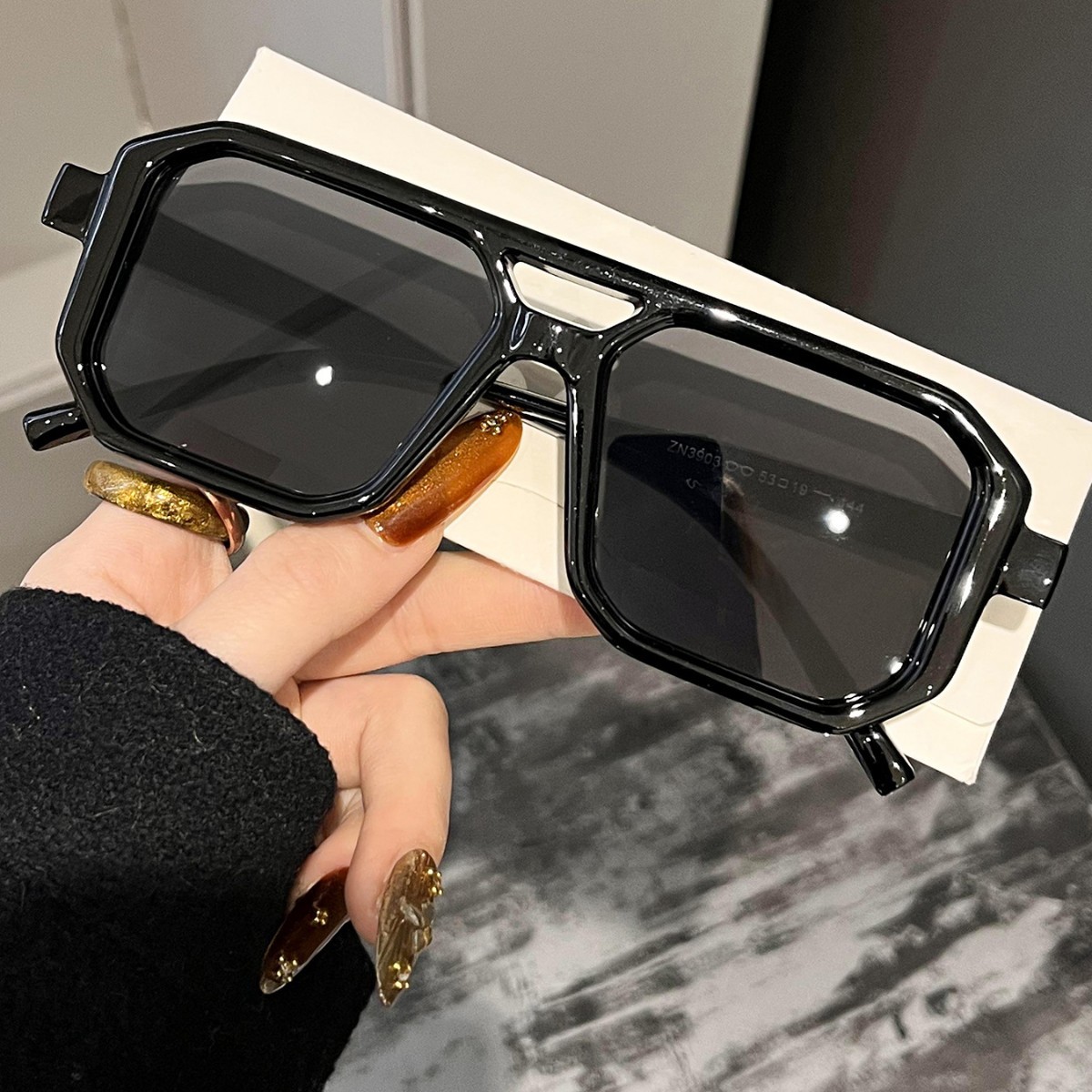 Neue Retro Quadratische Doppel – Women'S Fashion Eyewear Bewertung und Preis