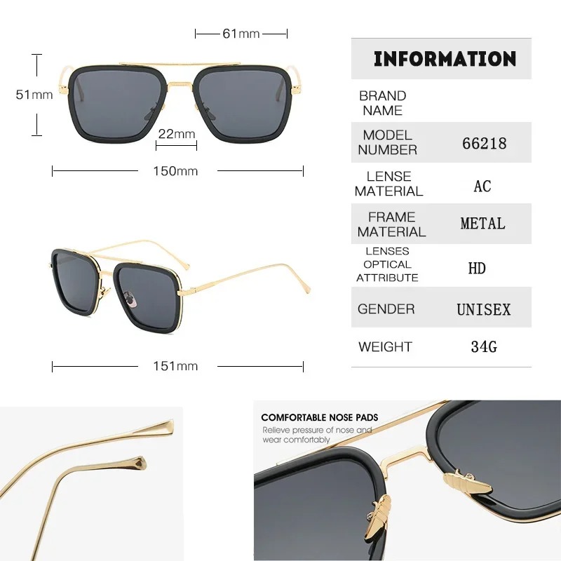 Steampunk Tony Stark Sonnenbri – Women'S Fashion Eyewear Bewertung und Preis